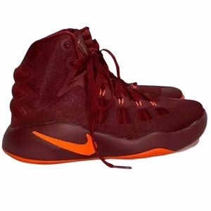Nike Burgundy & Orange Zoom Hyperdunk Shoes 8.5